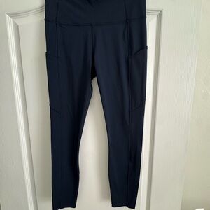Lululemon Fast and Free Navy Leggings with Side Pockets